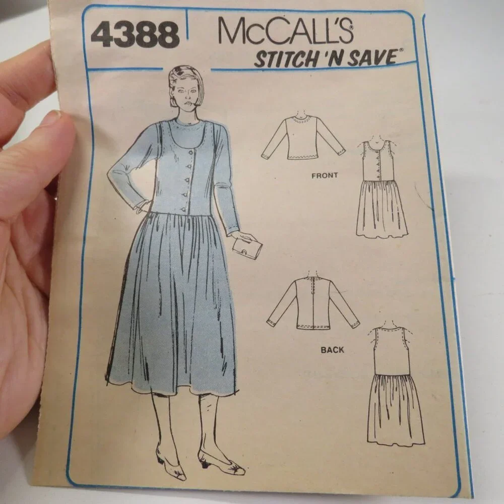 McCalls 4388 clothing pattern Jumper, Top size 12-16